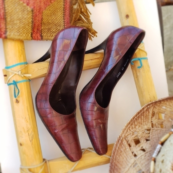 Giuseppe Zanotti Vintage Brown Croc Embossed - Picture 3 of 16